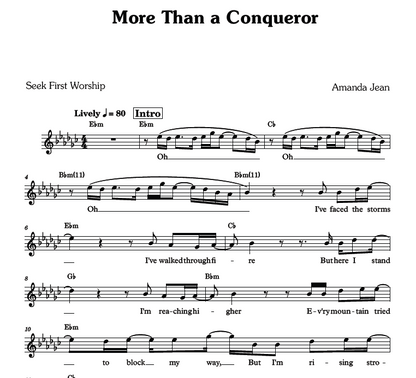 More than A Conqueror - Lead Sheet